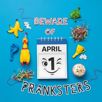 April fool's day warning about pranksters and tricks