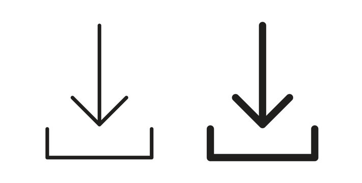 Download icons symbol. Simple, flat design for web or mobile app