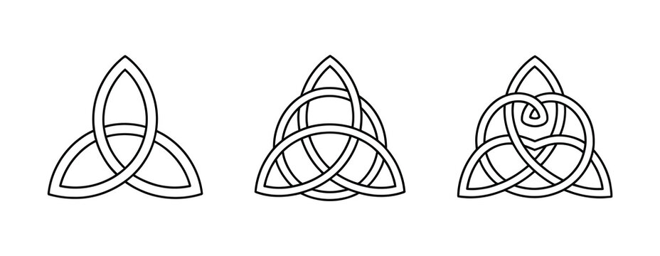 Celtic Triquetra Knot &ndash; Viking Symbol Simple Black Vector Design