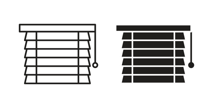 Jalousie icons symbol. Simple, flat design for web or mobile app