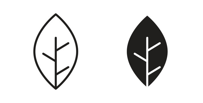 Leaf icons symbol. Simple, flat design for web or mobile app