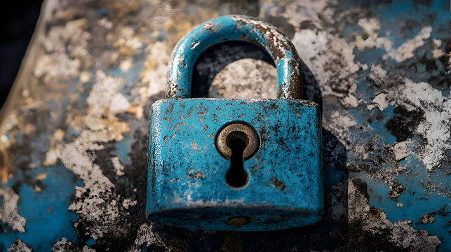 old rusty padlock