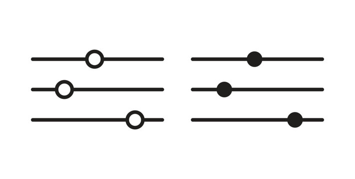 Settings sliders icons symbol. Simple, flat design for web or mobile app