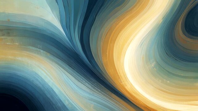 fluid art style abstract art featuring a harmonious flow of curved lines