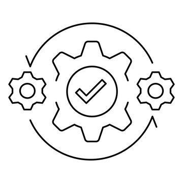Action Icon - Task Execution and Process Concept for AI Automation Symbol