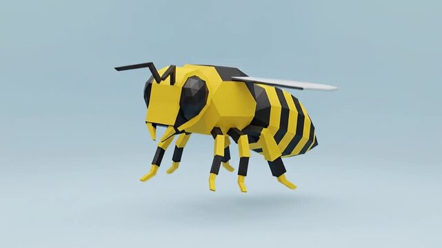 Yellow and black robot bee technology.
