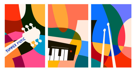Vector illustration colorful summer music festival banner © shohanex