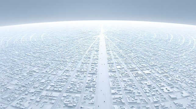 metropolitan skyline with elegant towers and sky bridges under clear bright sky