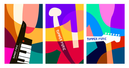 Vector illustration colorful summer music festival banner © shohanex