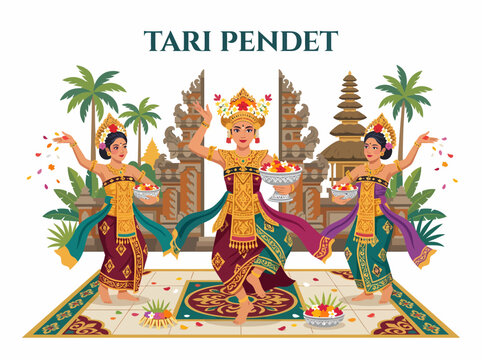 Balinese Pendet Dance Performance