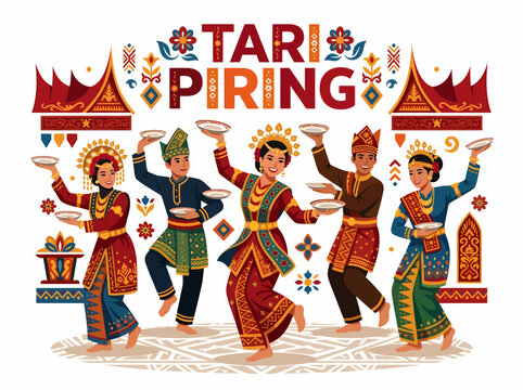 Indonesian Tari Piring Dance Performance
