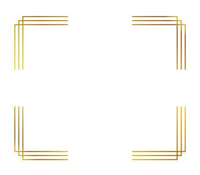 Luxury shiny glowing gold frame, vintage rectangular golden frame for decoration