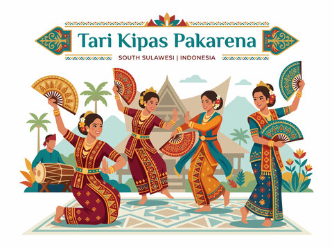 Tari Kipas Pakarena Dance Indonesia