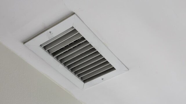 Air Vent In Ceiling With White Paint