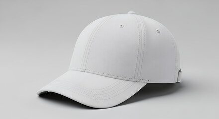 Fototapeta premium Stylish white baseball cap for men and women perfect for any outdoor activity or casual wear and mock up design hat mockup mockup cap hat template fashion clothing baseball front sport isolated blank