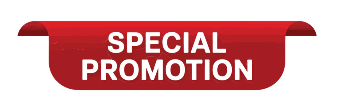 A red banner displays the text special promotion in white lettering