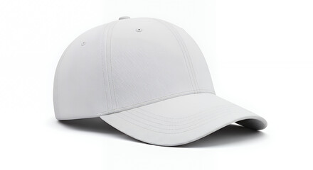 Fototapeta premium Plain white cap isolated on white background generative ai hat mockup mockup cap hat template fashion clothing baseball front sport isolated blank