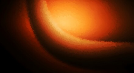 Solar eclipse phenomenon with bright orange sun and dark shadows