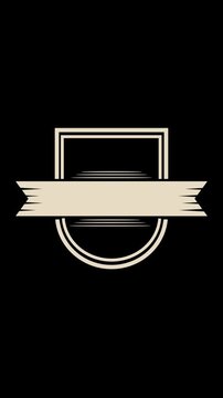 Vintage badge.  Vertical stories ready. HD 1080 x 1920 with alpha channel