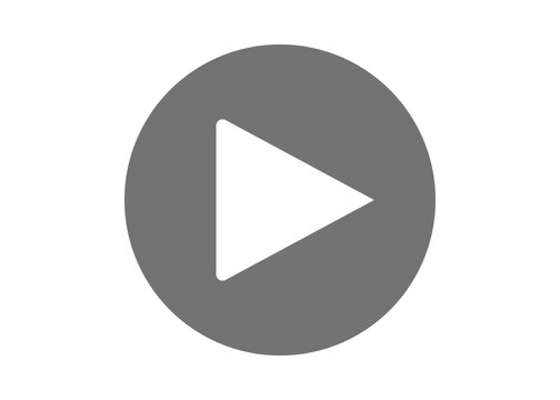 Grey translucent Play Button Icon 