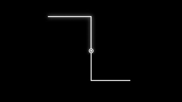 Hud callout . Futuristic HUD Elements. Simple HUD elements rectangle frame lines callout animation for text on black 4K video