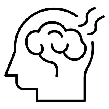 Cognitive Overload Icon - Mental stress and overwhelming thinking concept for psychology and wellness Symbol