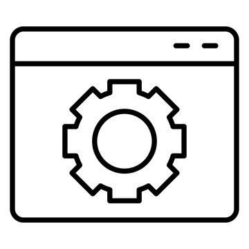 Backend Configuration Icon - Server and system settings management concept for IT and software Symbol