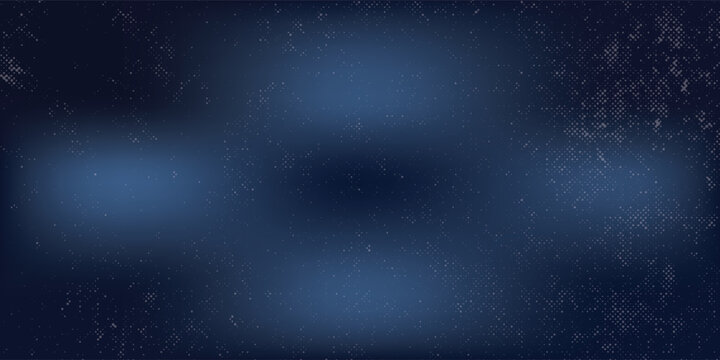 Dark deep blue universe background with bright stars and milky way forming abstract outer space galaxy. Cosmic night sky for astronomy theme.