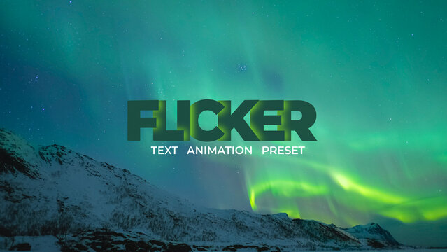 Neon Flicker Overlapping Text Animation