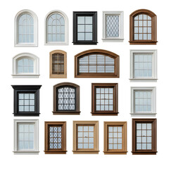 Obraz premium Collection of various window types and designs