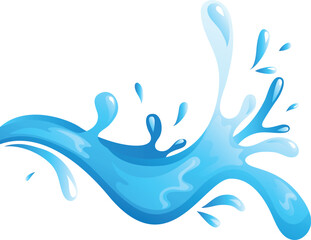 Fototapeta premium water splash isolated on white