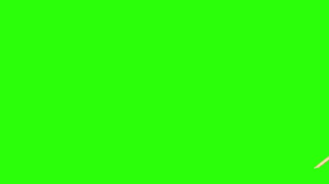 Grissini stick bread food realistic animation on green screen, traditional italian bred specific