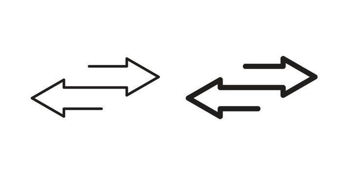 Exchange icons linear icon. Line with Editable stroke. monochrome icon
