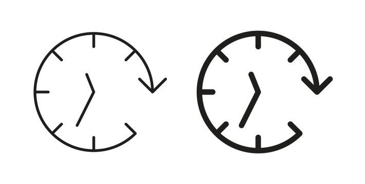 Past time icons linear icon. Line with Editable stroke. monochrome icon