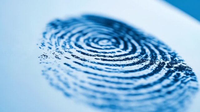 Fingerprint Close-Up: Detailed Forensic Analysis and Identification Process