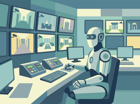 Robot Security Guard Monitoring Surveillance System.