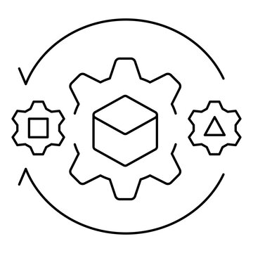 Refelx Based Icon - Reactive Agent Mechanism Concept for AI Stimulus Response Transparent PNG Symbol