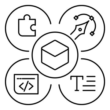 Utility Based Icon - Multi-Function Agent Concept for AI Utility Optimization Transparent PNG Symbol