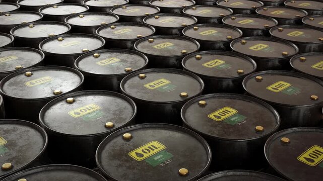 High-quality 3D render of oil barrels with the Saudi Arabia flag, symbolizing a key player in global oil supply. Represents petroleum exports, energy dominance, and the role of Middle Eastern resource