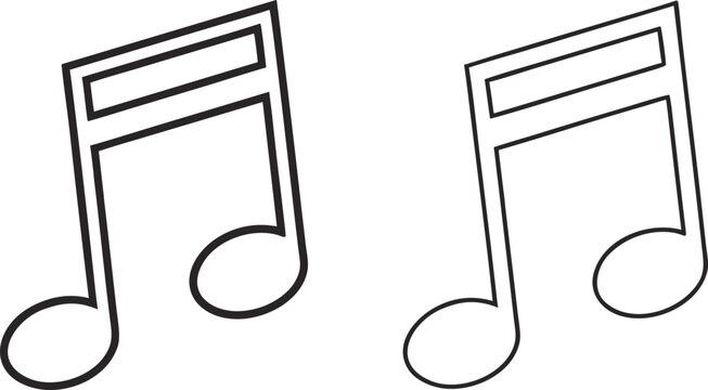 Black musical notes on white background eighth notes black and white simple minimal