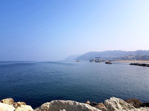Landscape of the Black Sea coast in Sevastopol, Crimea