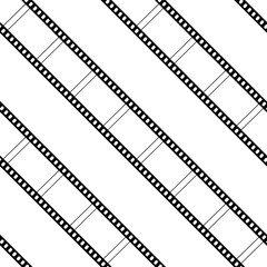 Fototapeta premium A film strip illustration with a seamless pattern design on a gray background