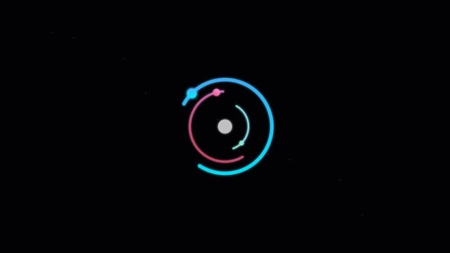 Circular loading animation with rotating motion, modern UI progress indicator loop