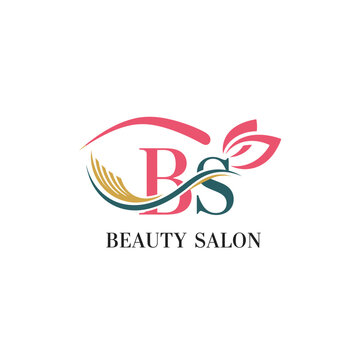 A colorful logo design featuring the letters bs for beauty salon