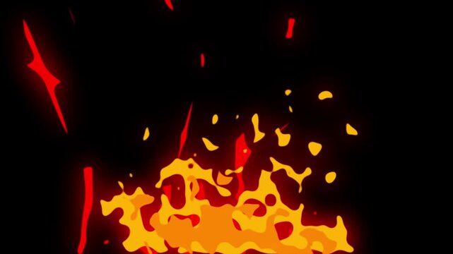 Realistic inferno flames 4k, alpha channel fire overlay, cinematic burning fx, glowing ember particles, black background animation, seamless loop fire effect