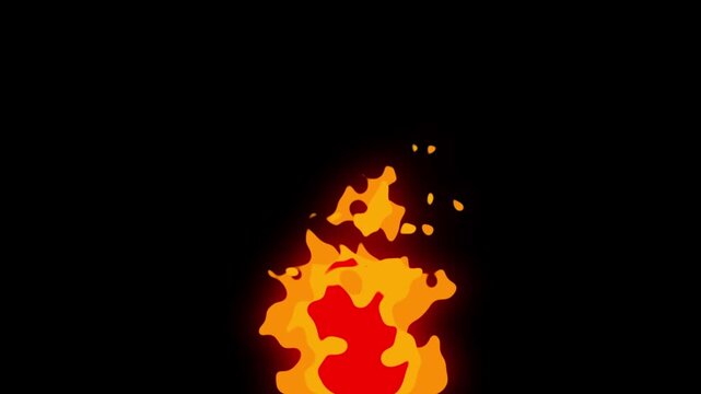 Realistic inferno flames 4k, alpha channel fire overlay, cinematic burning fx, glowing ember particles, black background animation, seamless loop fire effect