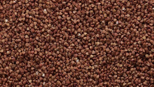 uncooked buckwheat zoom top view.