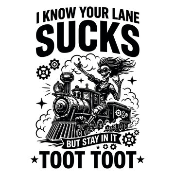 I Know Your Lane Sucks But Stay In It Toot Toot
