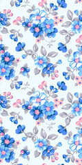 Fototapeta premium abstract background with blue flower