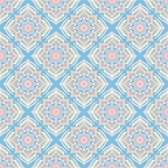 Fototapeta premium Seamless Ikat ethnic traditional Textile pattern geometric abstract folklore ornament Tribal ethnic illustration background design for print, clothing, scarf